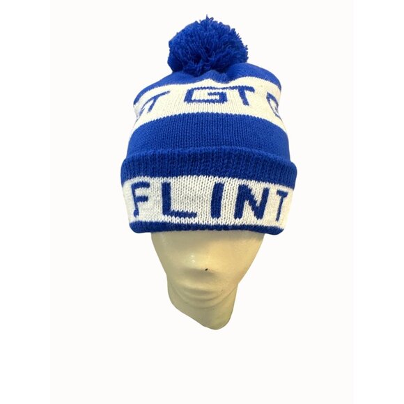 Blue & White GT Flint Port Huron" Knit Pom Beanie Grand Trunk - Picture 3 of 7